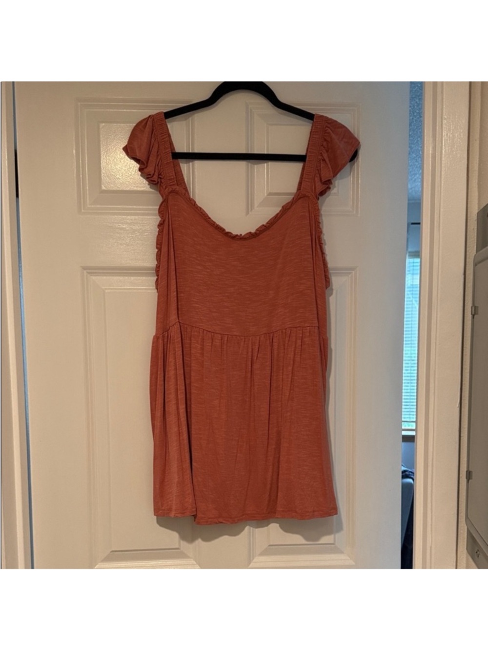 Torrid Rust Orange Flutter Sleeve Tank